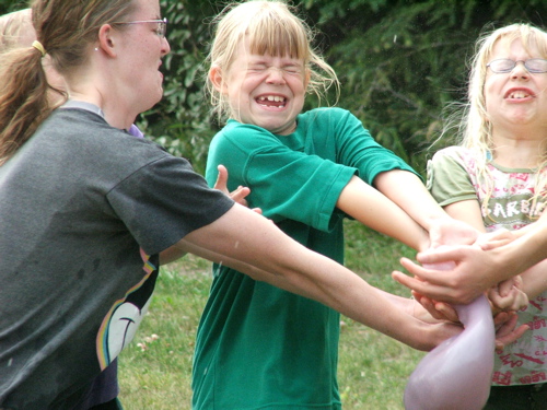 Catching Water Balloons