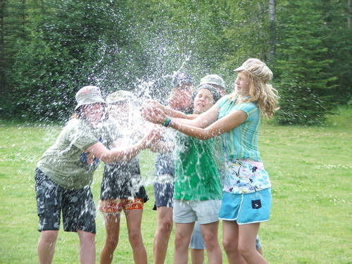 Not catching the water balloon